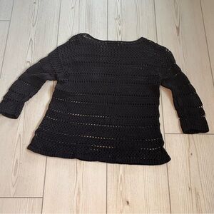 Eight Eight Eight Charcoal Crochet Top